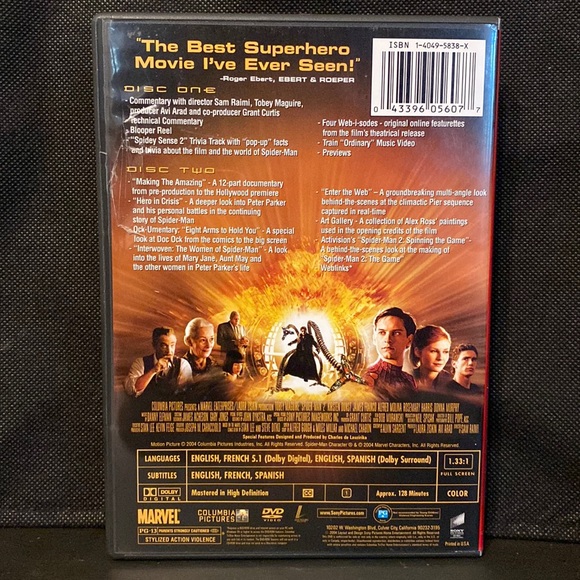 Spider-Man 2 (Widescreen Special Edition) by Columbia Pictures PG/ DVD - used - Picture 2 of 5